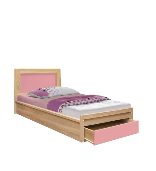 Κρεβάτι Παιδικό με Συρτάρι Ροζ